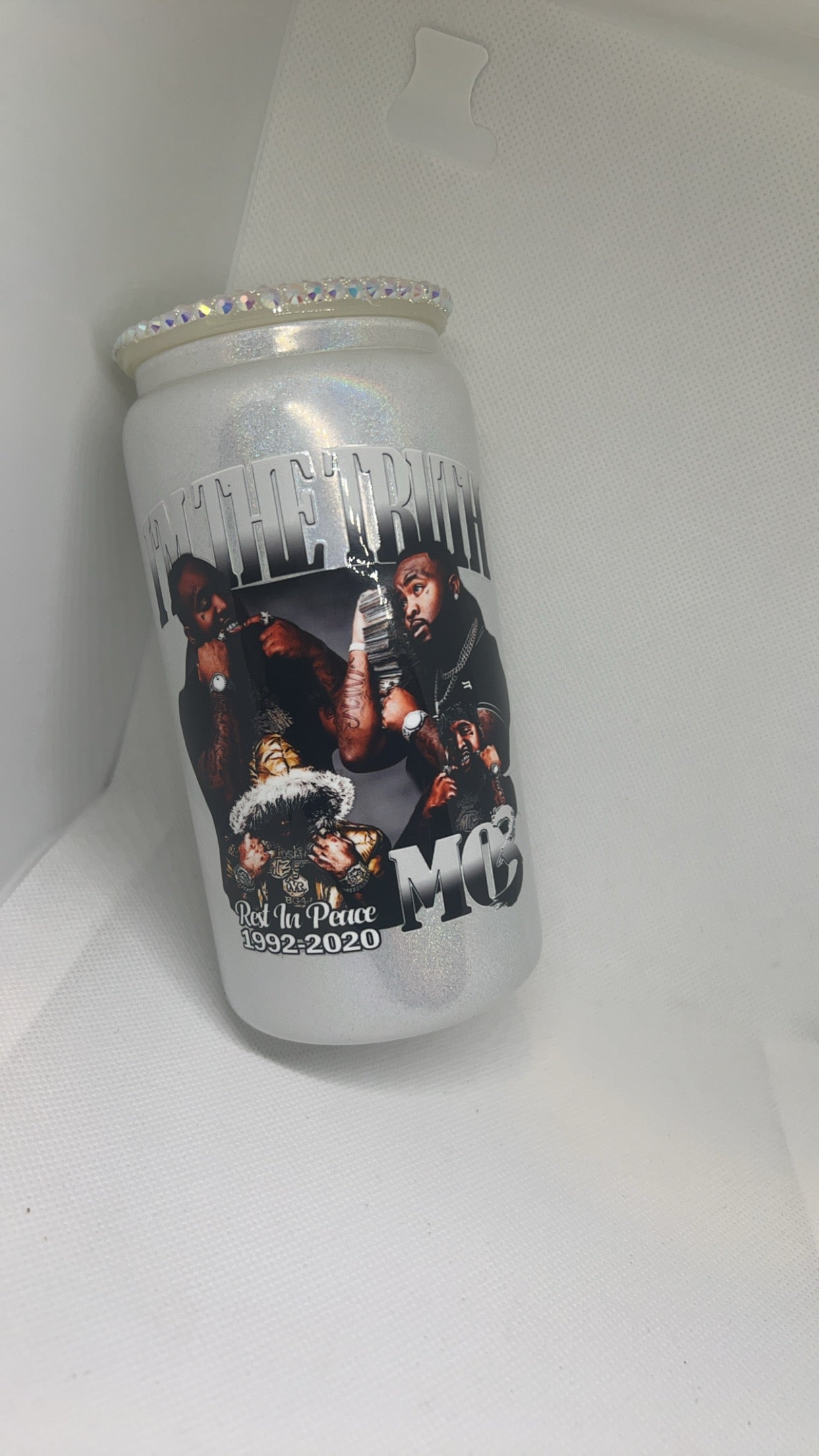 Celebrity Glitter Glass Cans